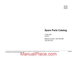 zf 12as 2301 1327 030 085 2009 spare parts catalog page 1