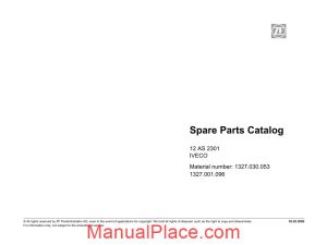 zf 12as2301 iveco 2009 spare parts catalog page 1