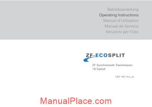zf 1367 758 101a en 16 speed operating instruction page 1