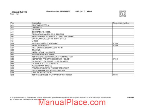 zf 16as 2601 it 1328 040 035 2005 spare parts catalog page 2