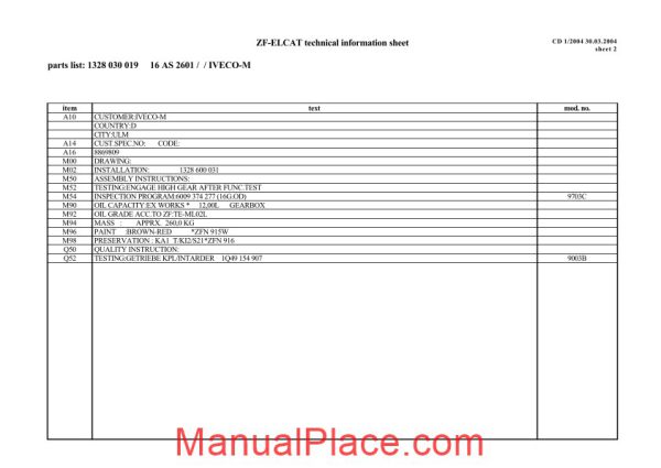 zf 16as 2601 td to 1328 030 019 2004 spare parts catalog page 2