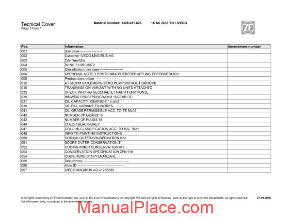 zf 16as 2630 to 1328 031 023 2009 spare parts catalog page 2