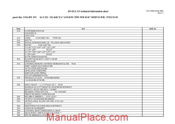 zf 16s 221 od 1316 051 333 2004 spare parts catalog page 2