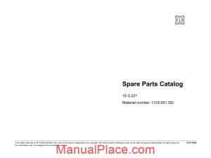 zf 16s 221 od 1316 051 333 2009 spare parts catalog page 1