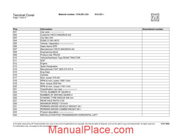 zf 16s 221 od 1316 051 333 2009 spare parts catalog page 2