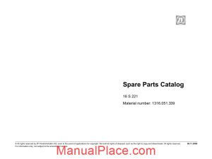 zf 16s221 en2009 spare parts catalog page 1