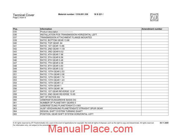 zf 16s221 en2009 spare parts catalog page 3