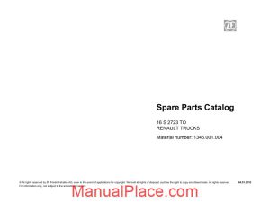 zf 16s2723 spare parts catalog page 1