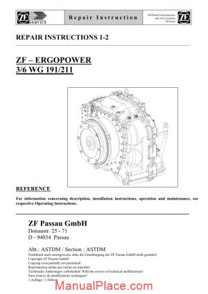 zf 3 6 191 211 e repair manual page 1