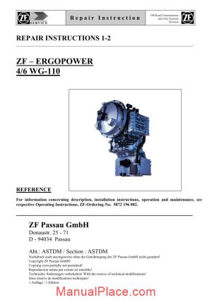 zf 4 6 110 e repair manual page 1