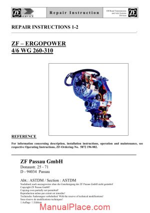 zf 4 6 260 310 e repair manual page 1