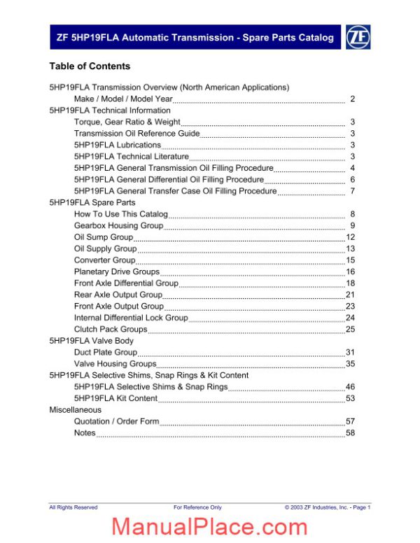 zf 5hp 19fla automatic transmission spare parts catalogue page 3