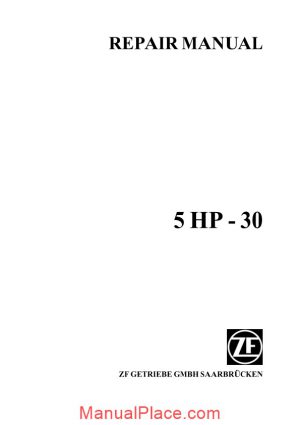 zf 5hp30e repair manual page 1