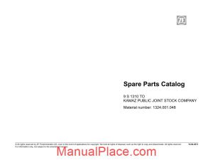zf 9 s 1310 transmission spare parts catalog page 1