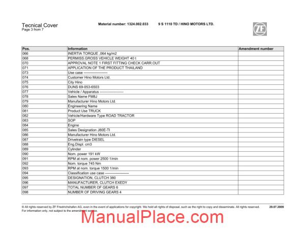 zf 9s1110td hino spare parts catalog page 4