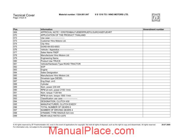 zf 9s1310to hino spare parts catalog page 4