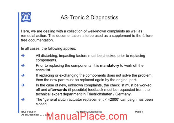 zf as tronic 2 diagnostics page 1