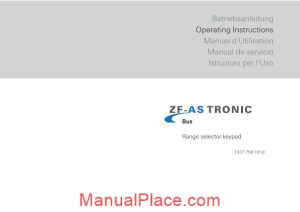 zf as tronic operators manual range selector keypad page 1