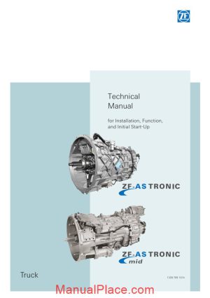 zf as tronic technical manual 12z17458 page 1