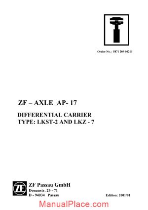 zf axle ap 17 repair manual page 1