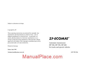 zf ecomat automatic transmission hp500 590 600 operating instruction page 1