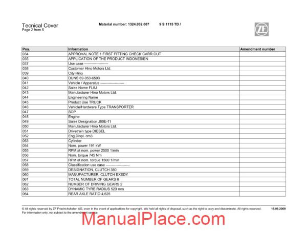 zf ecomid 9s1115 td 1324 032 007 hino fm260 spare parts catalog page 3