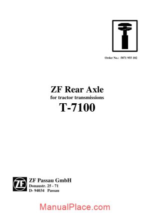 zf rear axle transmssion t 7100 workshop manual page 1