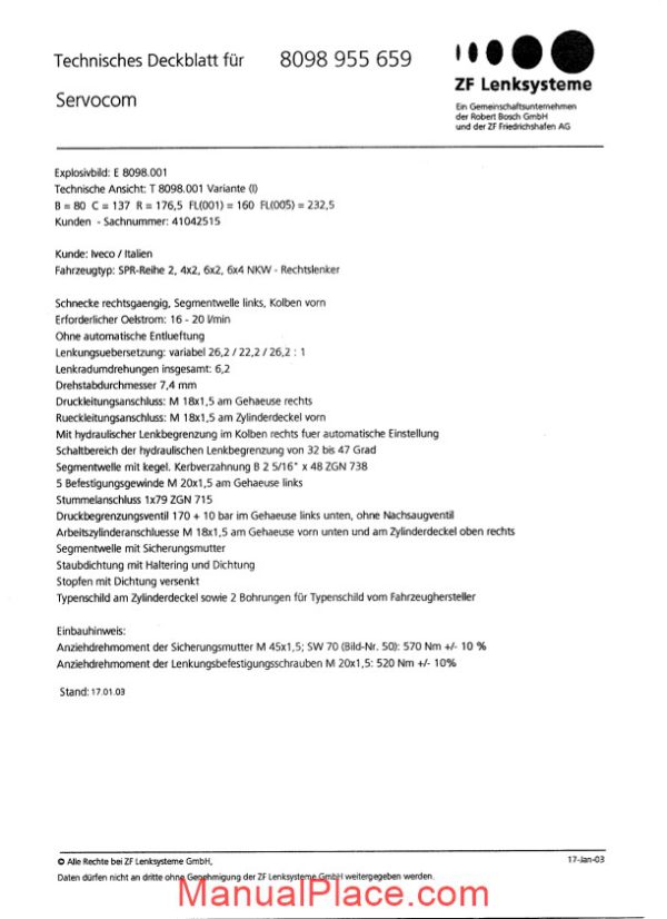 zf steerting box spare parts catalog page 2