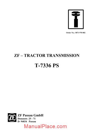 zf transmission t 7336 ps workshop manual page 1